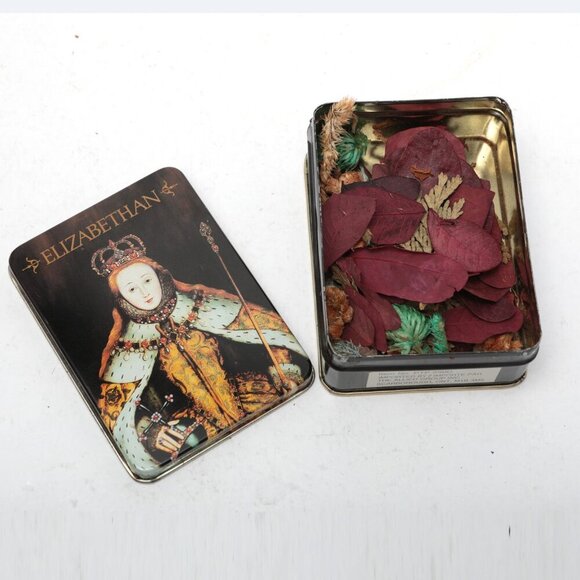 Vintage Gianna Elizabethan Bayberry Pot-Pourri Tin 1989 Metal Retro Black - Picture 2 of 7